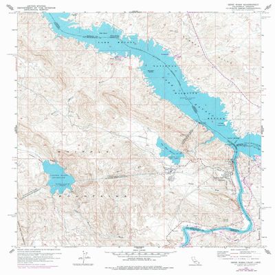 YellowMaps Gene Wash CA topo map, 1:24000 Scale, 7.5 X 7.5 Minute, Historical, 1959, Updated 1978, 26.8 x 21.3 in - Polypropylene