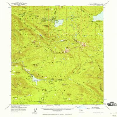 YellowMaps Summit Lake OR topo map, 1:62500 Scale, 15 X 15 Minute, Historical, 1956, Updated 1958, 20.8 x 16.2 in - Polypropylene
