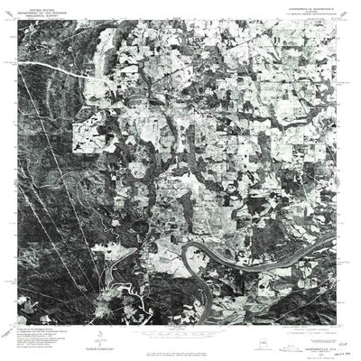 YellowMaps Harpersville AL topo map, 1:24000 Scale, 7.5 X 7.5 Minute, Historical, 1975, Updated 1977, 26.9 x 21.6 in - Polypropylene