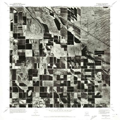 YellowMaps Stanfield AZ topo map, 1:24000 Scale, 7.5 X 7.5 Minute, Historical, 1971, Updated 1972, 27.1 x 23 in - Polypropylene