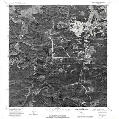 YellowMaps Bloodland MO topo map, 1:24000 Scale, 7.5 X 7.5 Minute, Historical, 1976, Updated 1980, 26.7 x 22 in - Tyvek