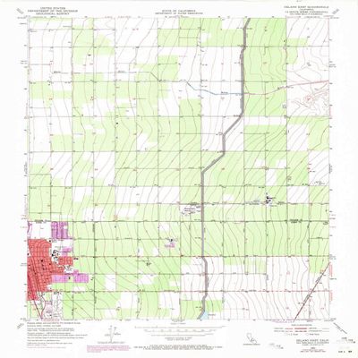 Delano East CA topo map, 1:24000 Scale, 7.5 X 7.5 Minute, Historical, 1953, Updated 1971, 27 x 22 in - Tyvek