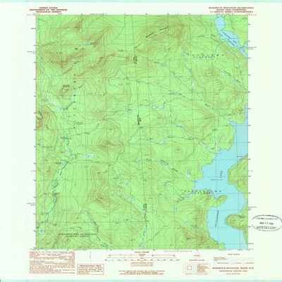YellowMaps Bosebuck Mountain ME topo map, 1:24000 Scale, 7.5 X 7.5 Minute, Historical, 1989, Updated 1989, 27.4 x 21.5 in - Polypropylene