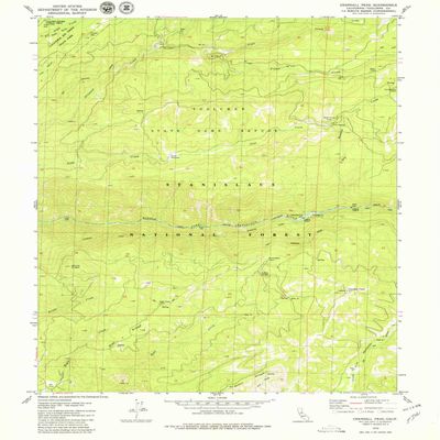 YellowMaps Crandall Peak CA topo map, 1:24000 Scale, 7.5 X 7.5 Minute, Historical, 1979, Updated 1979, 26.7 x 21.9 in - Polypropylene