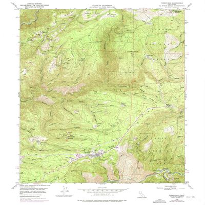 YellowMaps Foresthill CA topo map, 1:24000 Scale, 7.5 X 7.5 Minute, Historical, 1948, Updated 1975, 26.9 x 22.1 in - Polypropylene