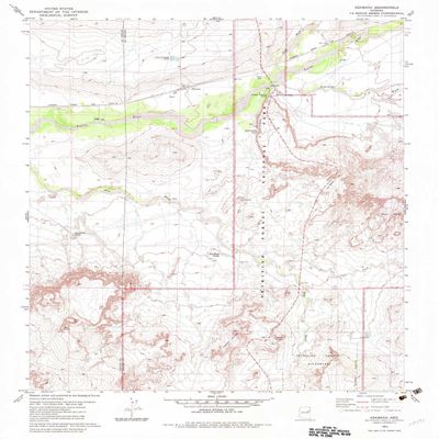 YellowMaps Adamana AZ topo map, 1:24000 Scale, 7.5 X 7.5 Minute, Historical, 1982, Updated 1983, 27 x 22 in - Polypropylene