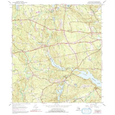 YellowMaps Clayville RI topo map, 1:24000 Scale, 7.5 X 7.5 Minute, Historical, 1955, Updated 1991, 26.8 x 22 in - Polypropylene