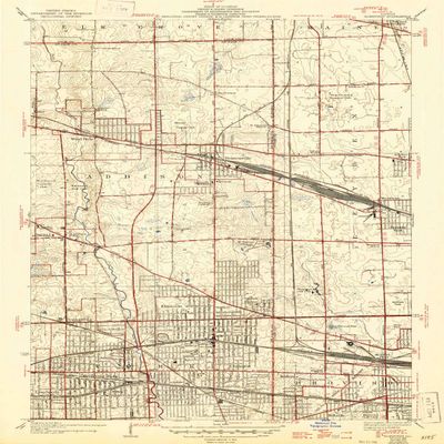 YellowMaps Elmhurst IL topo map, 1:24000 Scale, 7.5 X 7.5 Minute, Historical, 1928, Updated 1946, 25.3 x 19.8 in - Tyvek
