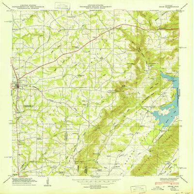 YellowMaps Arab AL topo map, 1:24000 Scale, 7.5 X 7.5 Minute, Historical, 1950, Updated 1950, 26.8 x 22 in - Tyvek