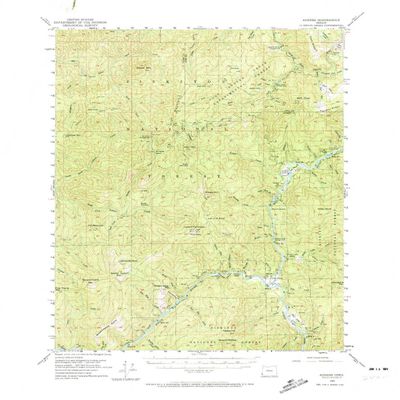 YellowMaps Agness OR topo map, 1:62500 Scale, 15 X 15 Minute, Historical, 1954, Updated 1974, 21.8 x 18 in - Polypropylene