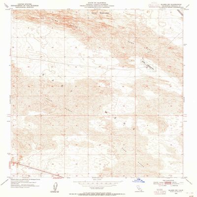 YellowMaps Glamis SW CA topo map, 1:24000 Scale, 7.5 X 7.5 Minute, Historical, 1954, Updated 1955, 26.7 x 22 in - Polypropylene