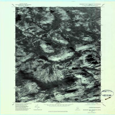 YellowMaps Boundary Bald Mountain ME topo map, 1:24000 Scale, 7.5 X 7.5 Minute, Historical, 1977, Updated 1983, 27.5 x 21.5 in - Polypropylene
