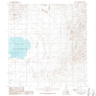 YellowMaps Artesia Lake NV topo map, 1:24000 Scale, 7.5 X 7.5 Minute, Historical, 1986, Updated 1987, 26.7 x 22 in - Polypropylene