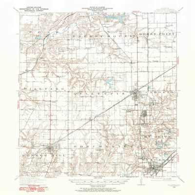 YellowMaps Gillespie IL topo map, 1:62500 Scale, 15 X 15 Minute, Historical, 1912, Updated 1971, 20.9 x 16.9 in - Tyvek
