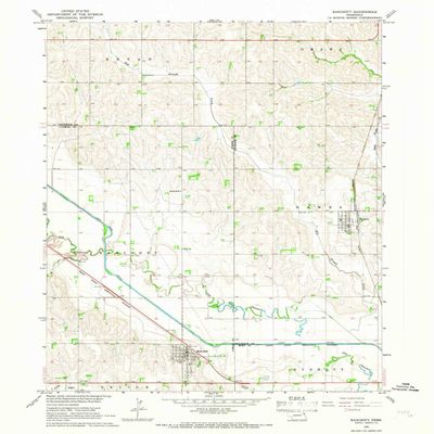 YellowMaps Bancroft NE topo map, 1:24000 Scale, 7.5 X 7.5 Minute, Historical, 1966, Updated 1968, 26.8 x 22 in - Tyvek