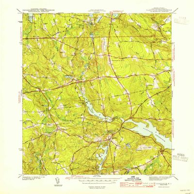 YellowMaps Clayville RI topo map, 1:31680 Scale, 7.5 X 7.5 Minute, Historical, 1943, 20.8 x 16.8 in - Polypropylene