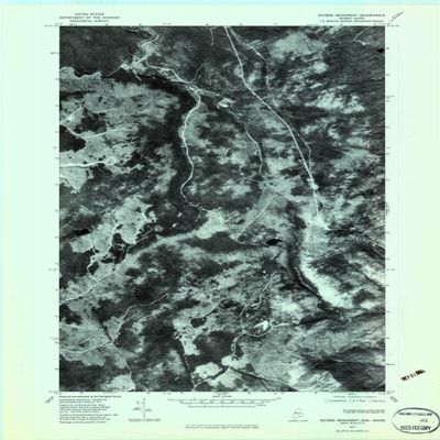 YellowMaps Riviere Monument ME topo map, 1:24000 Scale, 7.5 X 7.5 Minute, Historical, 1977, Updated 1983, 27.4 x 21.5 in - Polypropylene