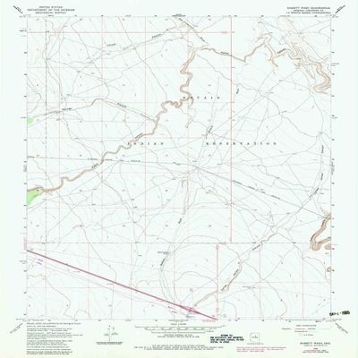 YellowMaps Babbitt Wash AZ topo map, 1:24000 Scale, 7.5 X 7.5 Minute, Historical, 1968, Updated 1983, 26.9 x 22 in - Polypropylene