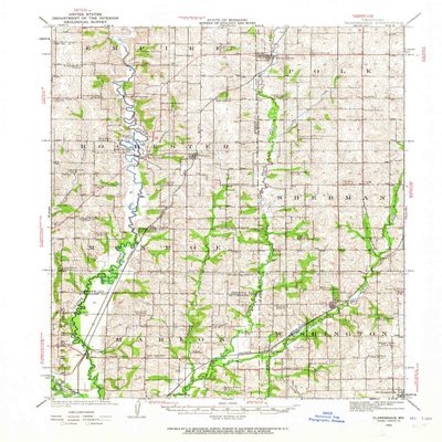 YellowMaps Clarksdale MO topo map, 1:62500 Scale, 15 X 15 Minute, Historical, 1923, Updated 1964, 20.9 x 16.9 in - Polypropylene