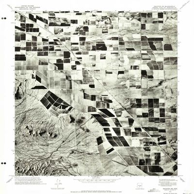 YellowMaps Sacaton NE AZ topo map, 1:24000 Scale, 7.5 X 7.5 Minute, Historical, 1971, Updated 1972, 26.8 x 22.8 in - Polypropylene