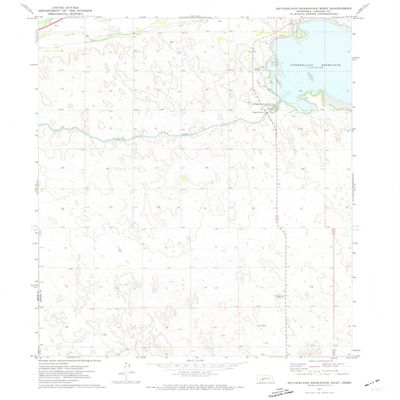 YellowMaps Sutherland Reservoir West NE topo map, 1:24000 Scale, 7.5 X 7.5 Minute, Historical, 1971, Updated 1974, 27 x 22 in - Polypropylene