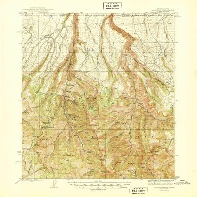 YellowMaps Jarbidge NV topo map, 1:62500 Scale, 15 X 15 Minute, Historical, 1945, 20.8 x 16.9 in - Polypropylene