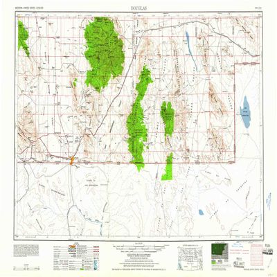 YellowMaps Douglas AZ topo map, 1:250000 Scale, 1 X 2 Degree, Historical, 1961, Updated 1961, 22.1 x 34.2 in - Polypropylene