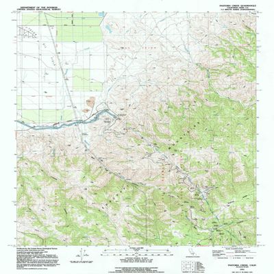 YellowMaps Pastoria Creek CA topo map, 1:24000 Scale, 7.5 X 7.5 Minute, Historical, 1991, Updated 1992, 26.7 x 21.4 in - Polypropylene