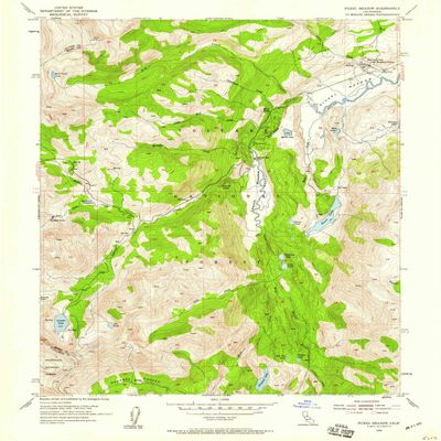 Pickel Meadow CA topo map, 1:24000 Scale, 7.5 X 7.5 Minute, Historical, 1954, Updated 1959, 26.8 x 22 in - Polypropylene