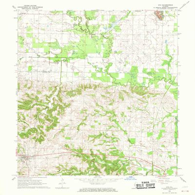 YellowMaps Ava IL topo map, 1:24000 Scale, 7.5 X 7.5 Minute, Historical, 1968, Updated 1970, 27 x 22 in - Polypropylene