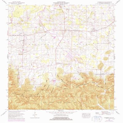 YellowMaps Landersville AL topo map, 1:24000 Scale, 7.5 X 7.5 Minute, Historical, 1960, Updated 1977, 26.8 x 22 in - Tyvek
