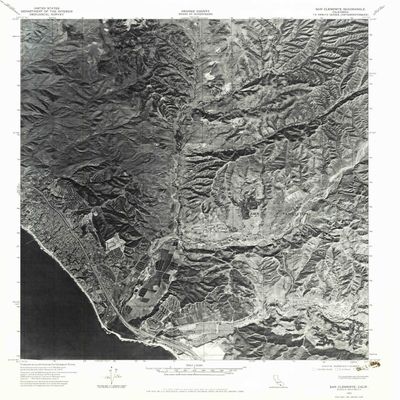 YellowMaps San Clemente CA topo map, 1:24000 Scale, 7.5 X 7.5 Minute, Historical, 1974, Updated 1975, 26.7 x 21.9 in - Polypropylene