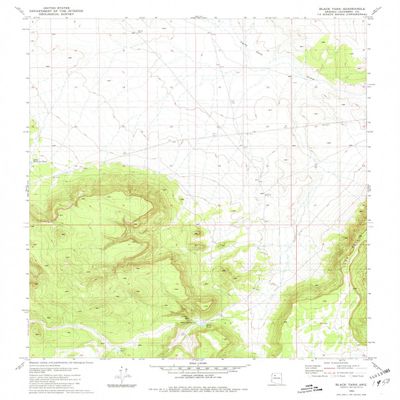 YellowMaps Black Tank AZ topo map, 1:24000 Scale, 7.5 X 7.5 Minute, Historical, 1980, Updated 1981, 26.8 x 22 in - Polypropylene