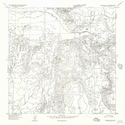 YellowMaps Adamana 4 SE AZ topo map, 1:24000 Scale, 7.5 X 7.5 Minute, Historical, 1955, Updated 1957, 26.9 x 22 in - Polypropylene