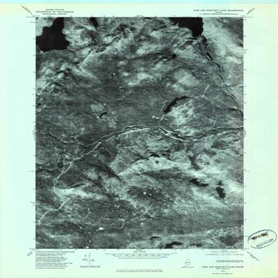 YellowMaps King and Bartlett Lake ME topo map, 1:24000 Scale, 7.5 X 7.5 Minute, Historical, 1977, Updated 1983, 27.4 x 21.5 in - Polypropylene
