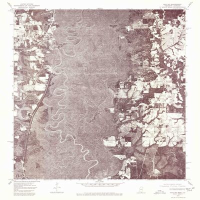YellowMaps Sun NE MS topo map, 1:24000 Scale, 7.5 X 7.5 Minute, Historical, 1976, Updated 1977, 26.8 x 22.9 in - Polypropylene