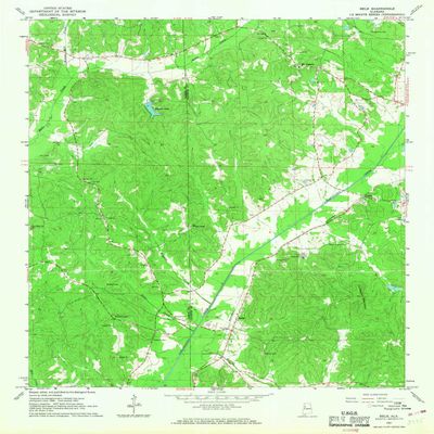 YellowMaps Belk AL topo map, 1:24000 Scale, 7.5 X 7.5 Minute, Historical, 1967, Updated 1968, 26.9 x 22 in - Polypropylene