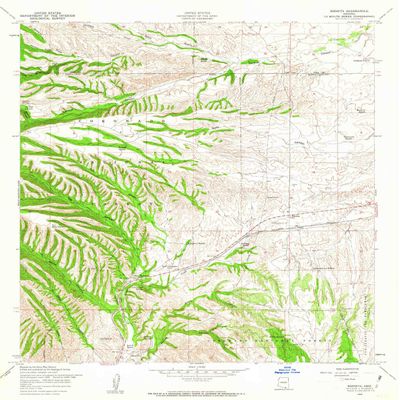 YellowMaps Sonoita AZ topo map, 1:24000 Scale, 7.5 X 7.5 Minute, Historical, 1958, Updated 1963, 26.8 x 22 in - Tyvek