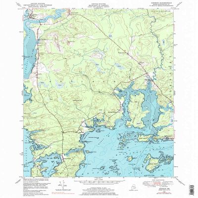 YellowMaps Addison ME topo map, 1:24000 Scale, 7.5 X 7.5 Minute, Historical, 1948, Updated 1978, 26.9 x 21.5 in - Polypropylene