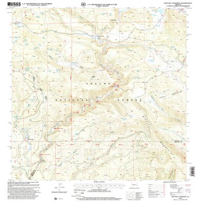 YellowMaps Buffalo Crossing AZ topo map, 1:24000 Scale, 7.5 X 7.5 Minute, Historical, 1997, Updated 2000, 26.8 x 22 in - Polypropylene