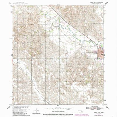 YellowMaps Albion West NE topo map, 1:24000 Scale, 7.5 X 7.5 Minute, Historical, 1954, Updated 1985, 26.9 x 22 in - Polypropylene