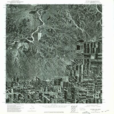 YellowMaps Potter 2 NE NE topo map, 1:24000 Scale, 7.5 X 7.5 Minute, Historical, 1973, Updated 1975, 26.8 x 20.9 in - Polypropylene