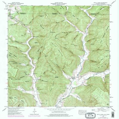 YellowMaps Estill Fork AL topo map, 1:24000 Scale, 7.5 X 7.5 Minute, Historical, 1948, Updated 1976, 26.9 x 22 in - Tyvek
