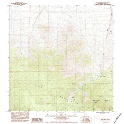 Willow Peak NV topo map, 1:24000 Scale, 7.5 X 7.5 Minute, Historical, 1984, Updated 1984, 26.8 x 22 in - Tyvek