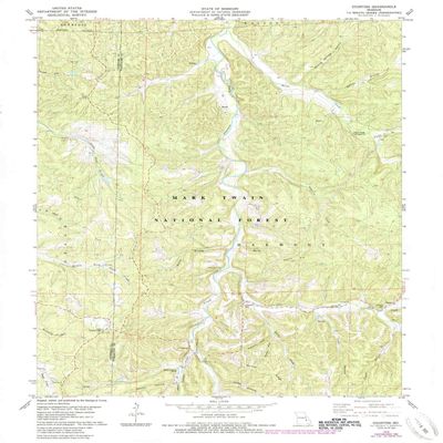 YellowMaps Courtois MO topo map, 1:24000 Scale, 7.5 X 7.5 Minute, Historical, 1978, Updated 1985, 26.8 x 21.9 in - Polypropylene