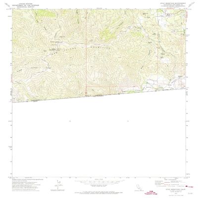 YellowMaps OTAY Mountain CA topo map, 1:24000 Scale, 7.5 X 7.5 Minute, Historical, 1972, Updated 1974, 26.8 x 22 in - Tyvek