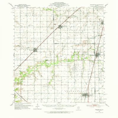 YellowMaps Assumption IL topo map, 1:62500 Scale, 15 X 15 Minute, Historical, 1952, Updated 1973, 21.8 x 18 in - Polypropylene