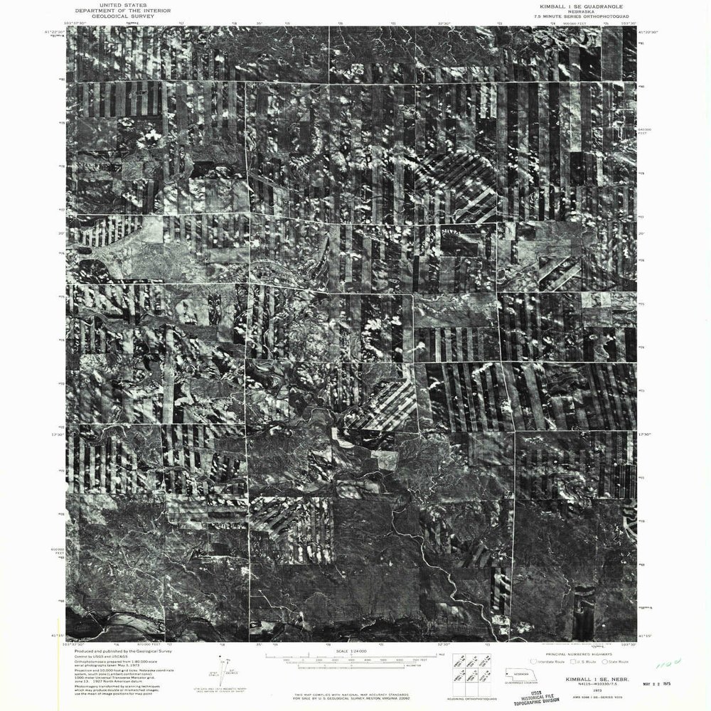 YellowMaps Kimball 1 SE NE topo map, 1:24000 Scale, 7.5 X 7.5 Minute, Historical, 1973, Updated 1974, 26.8 x 22 in - Polypropylene