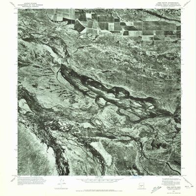 YellowMaps Pima Butte AZ topo map, 1:24000 Scale, 7.5 X 7.5 Minute, Historical, 1971, Updated 1972, 26.7 x 23 in - Polypropylene