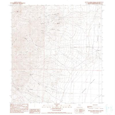 YellowMaps Bottle Creek Ranch NV topo map, 1:24000 Scale, 7.5 X 7.5 Minute, Historical, 1990, Updated 1990, 26.9 x 22 in - Polypropylene